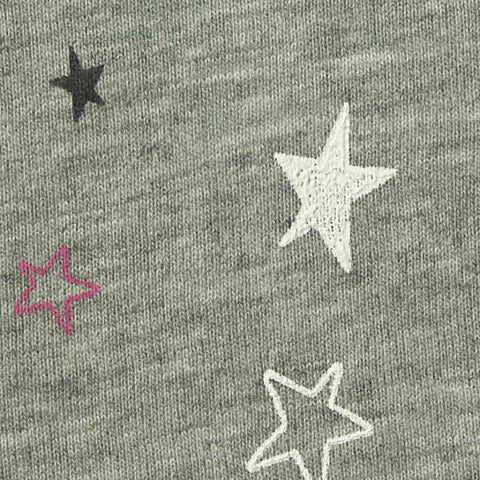 White Stars Jersey Knit, Cotton-Poly