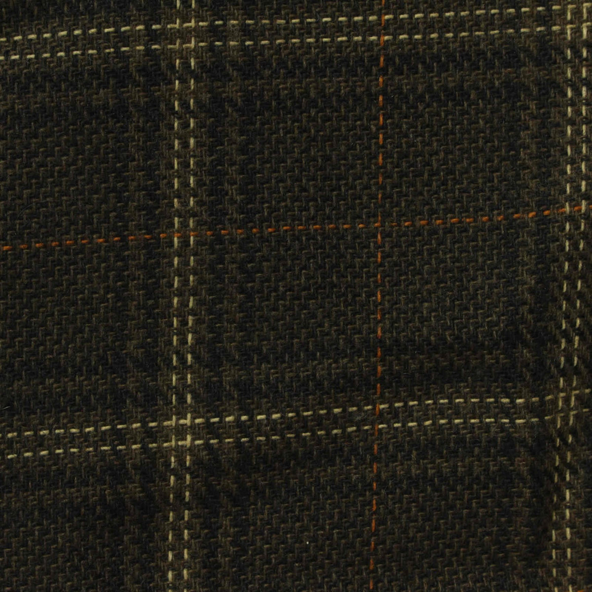 Dark Green Checks Ponte Knit, Polyester