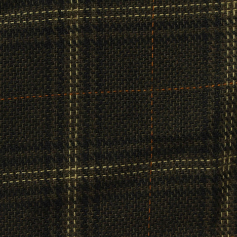 Dark Green Checks Ponte Knit, Polyester