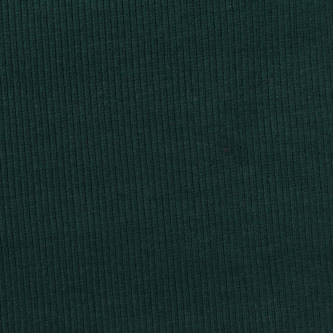 Cotton Polyester Stretch Rib Knit Fabric, 310 gsm — Green