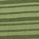 Dark Green Horizontal-Stripe Rib Knit, Cotton-Poly