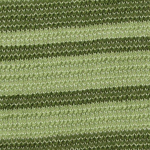 Dark Green Horizontal-Stripe Rib Knit, Cotton-Poly