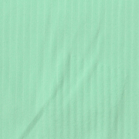 Polyester Stretch Rib Knit Fabric, 220 gsm — Green
