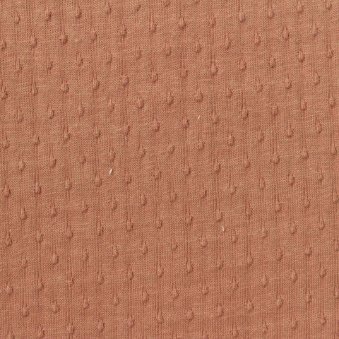 Rust Tone-on-Tone Dot Jersey Knit, Cotton