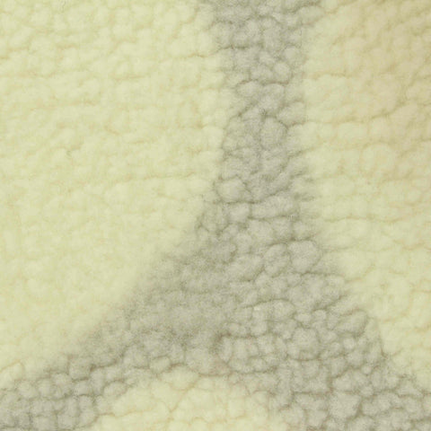 Cream Abstract Sherpa Fleece, Polyester