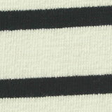 Black Horizontal-Stripe Jersey Knit, Cotton-Poly — texture