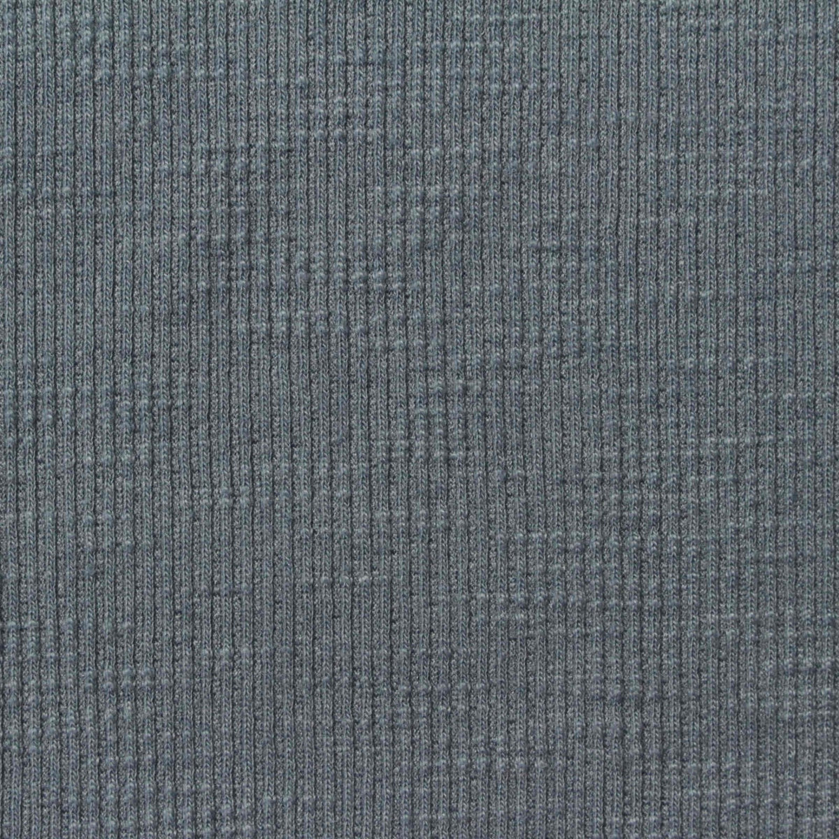 Polyester Cotton Stretch Rib Knit Fabric, 265 gsm — Blue