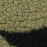Black Animal Print Sherpa Fleece, Polyester — texture