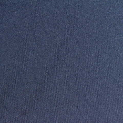 Brushed Polyester Stretch Jersey Knit Fabric, 230 gsm, 153 cm — Navy