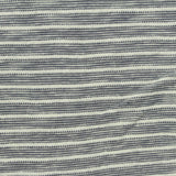 Dark Blue Horizontal-Stripe Jersey Knit, Cotton-Poly