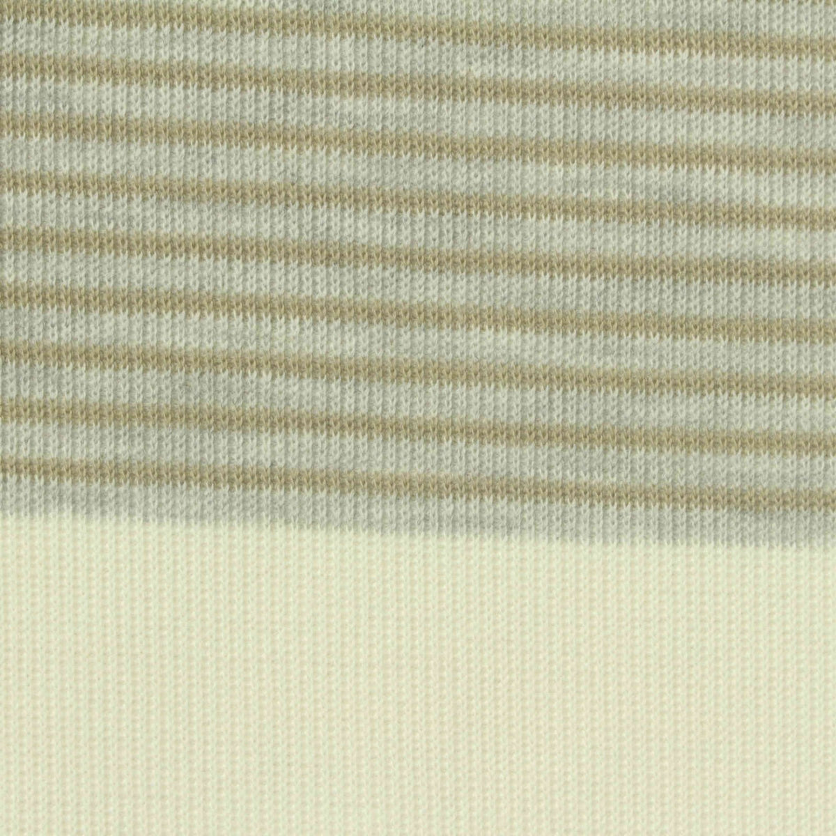 Beige Stripes Rib Knit, Cotton-Poly