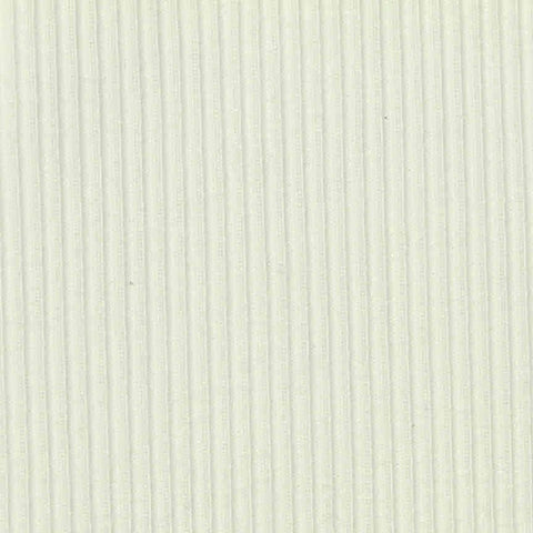 Cotton Viscose Stretch Rib Knit Fabric, 250 gsm, 150 cm — White