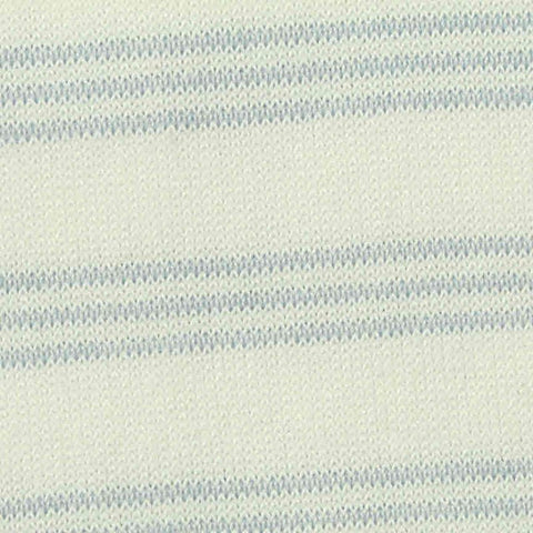Pale Blue Horizontal-Stripe French Terry, Cotton-Poly