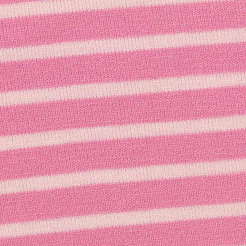 Pink Horizontal-Stripe Jersey Knit, Poly-Viscose, 190 gsm