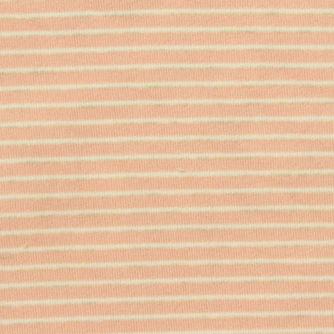 Peach Horizontal-Stripe Velvet, Polyester