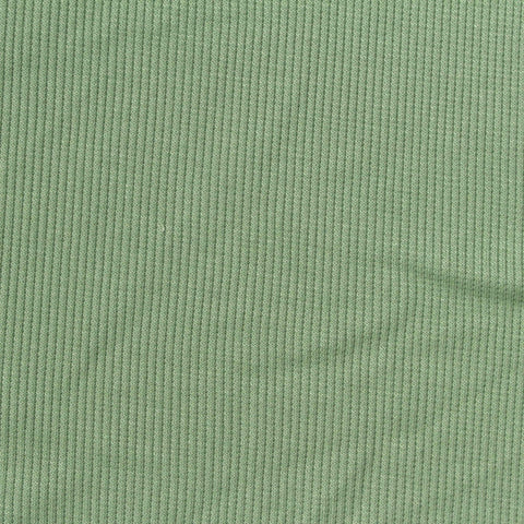 Modal Polyester Stretch Rib Knit Fabric, 230 gsm, 165 cm — Green