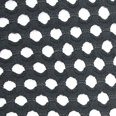 Jacquard Polyester Stretch Knit Fabric, 250 gsm, 170 cm — Black, ref EF-273211
