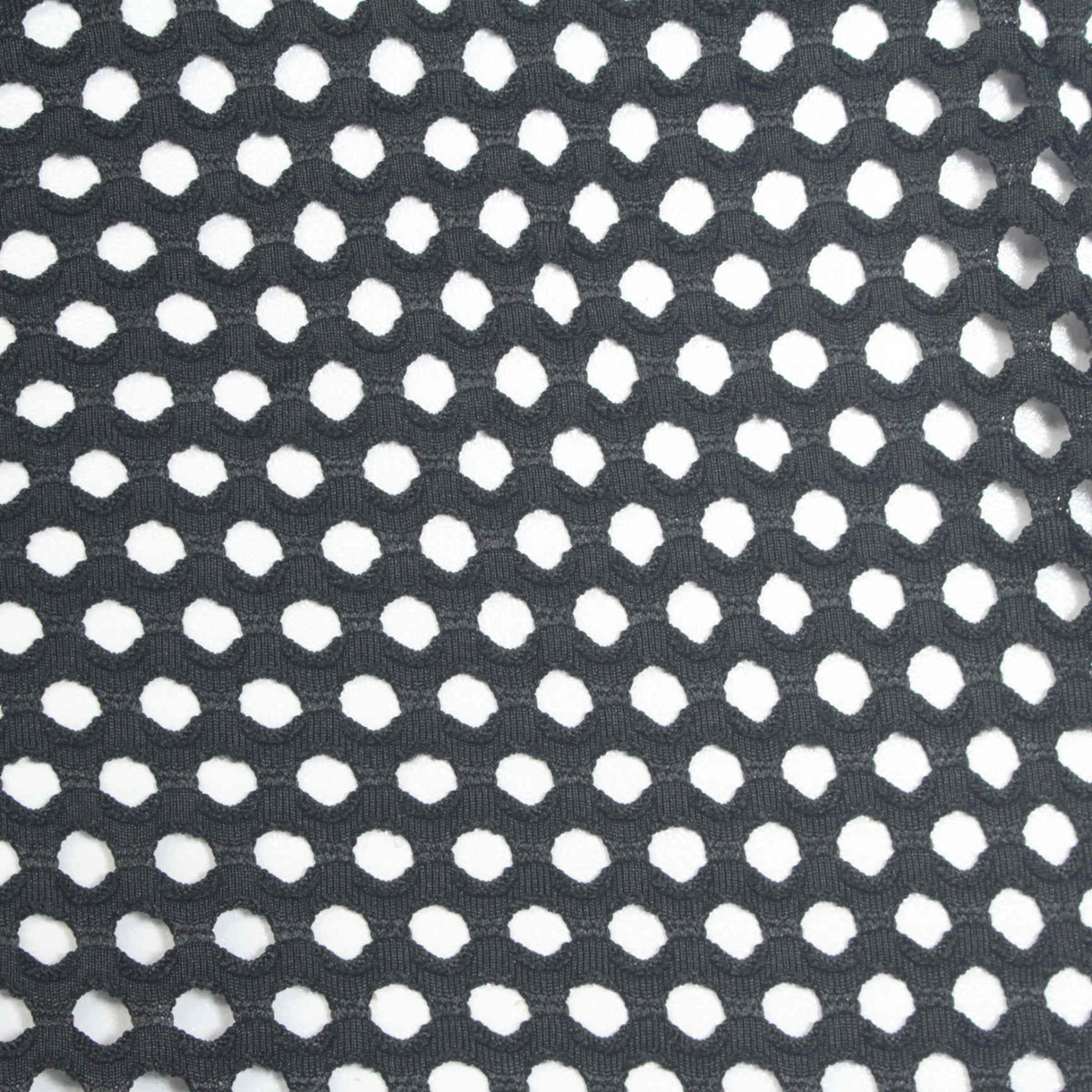 Jacquard Polyester Stretch Knit Fabric, 250 gsm, 170 cm — Black, ref EF-273211