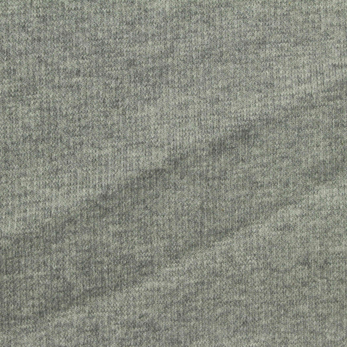 Light Grey Heathered-Marl Rib Knit, Poly-Cotton, 330 gsm