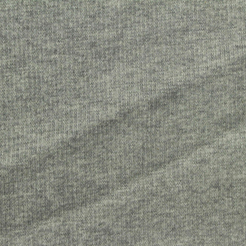 Light Grey Heathered-Marl Rib Knit, Poly-Cotton, 330 gsm