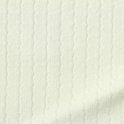 Jacquard Viscose Stretch Rib Knit Fabric, 530 gsm, 165 cm — White
