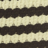 Cream Horizontal-Stripe Rib Knit, Poly-Cotton