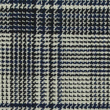 Navy Plaid Woven, Poly-Viscose — texture