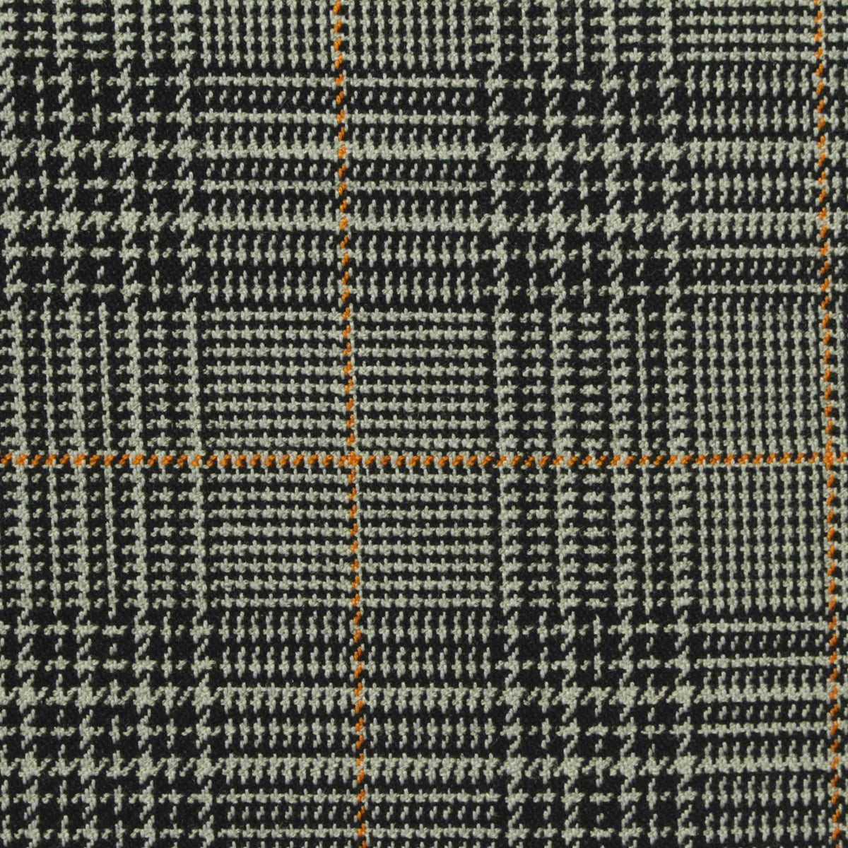 Black Plaid Woven, Poly-Viscose, 445 gsm