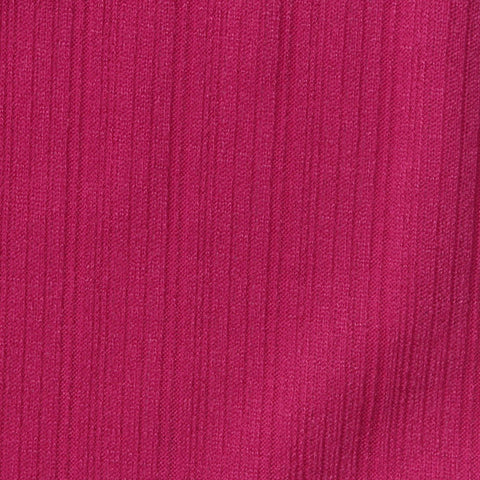 Polyester Viscose Stretch Rib Knit Fabric, 200 gsm, 140 cm — Pink
