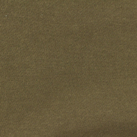 Brushed Cotton Polyester French Terry Fabric, 260 gsm, 157 cm — Khaki