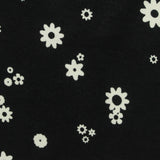 White Flowers Jersey Knit, Viscose