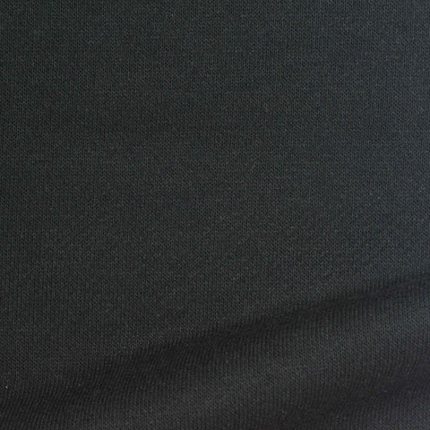 Cotton Polyester French Terry Fabric, 280 gsm, 170 cm — Black