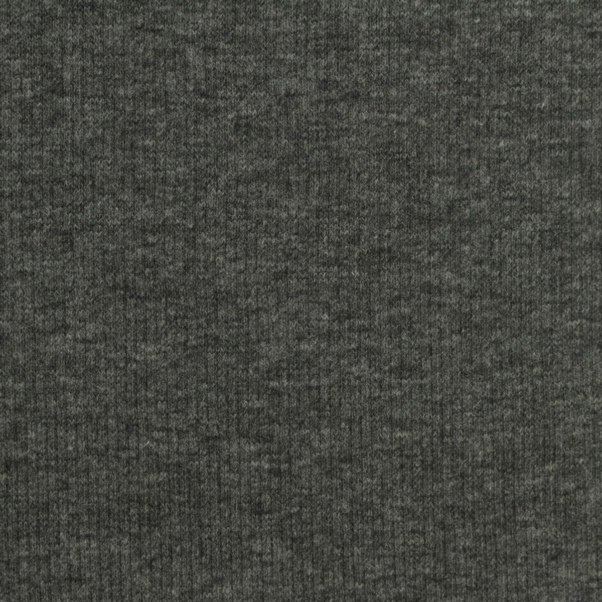 Dark Grey Marl Rib Knit, Poly-Cotton, 250 gsm