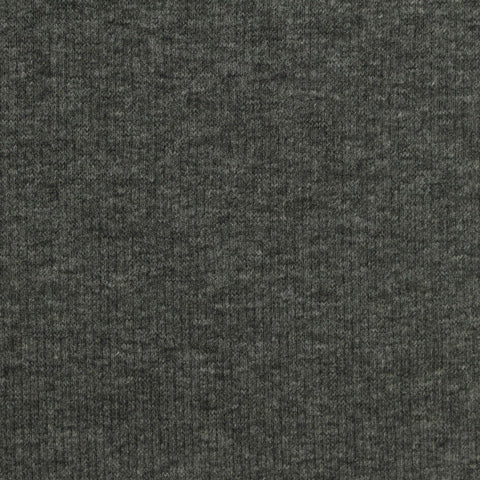 Dark Grey Marl Rib Knit, Poly-Cotton, 250 gsm