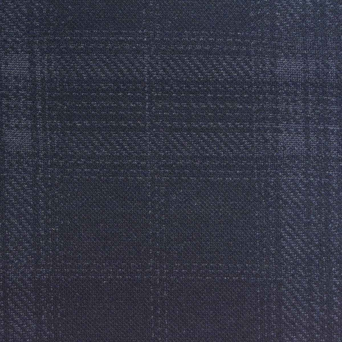 Dark Blue Check Jacquard, Poly-Viscose