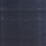 Dark Blue Check Jacquard, Poly-Viscose