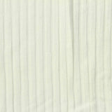 Viscose Polyester Stretch Rib Knit Fabric, 200 gsm, 140 cm — White
