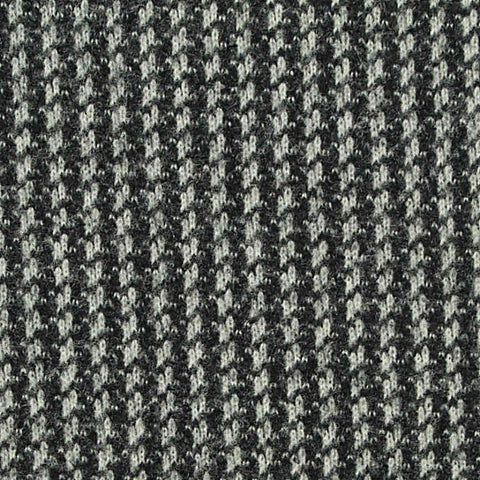 Dark Grey Geometric Interlock Knit, Polyester
