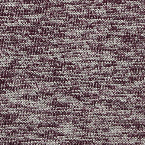 Burgundy Marl Jersey Knit, Polyester, 200 gsm