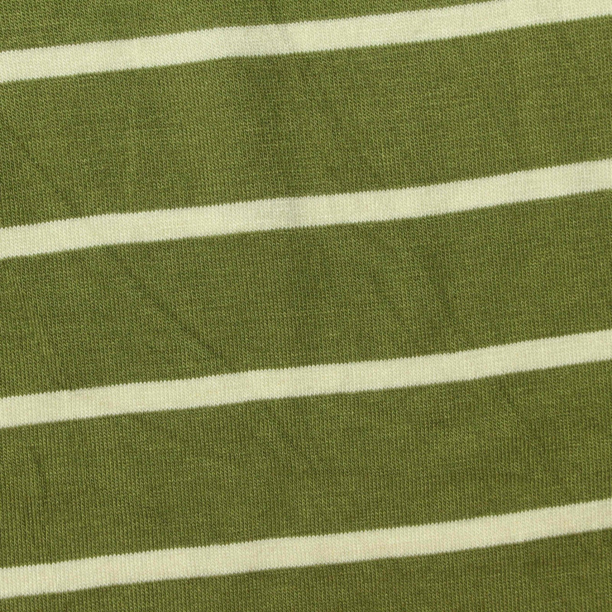 Green Horizontal-Stripe Jersey Knit, 180 gsm