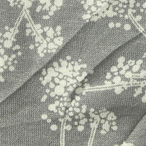 Off-White Floral Jersey Knit, Viscose