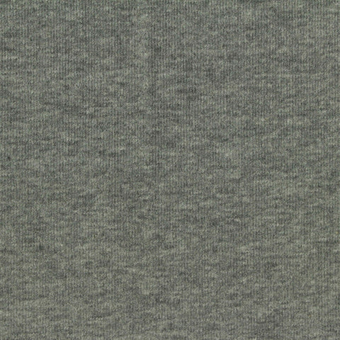 Heather Grey Marl Rib Knit, Cotton-Poly, 215 gsm