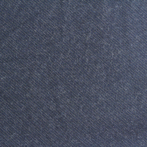 Blue-Grey Marl Interlock Knit, Cotton-Poly