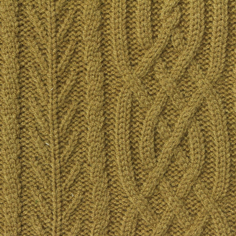 Mustard Chevron Jacquard, Viscose-Poly