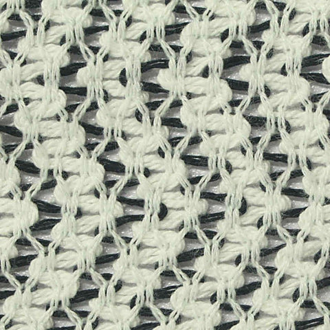 Cream Geometric Warp Knit, Poly-Cotton