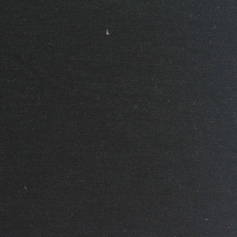 Modal Polyester Stretch French Terry Fabric, 330 gsm, 158 cm — Black