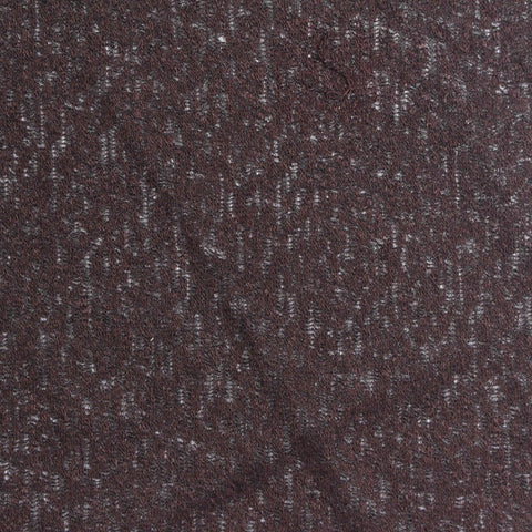 Dark Brown Marl Interlock Knit, Acrylic-Nylon, 120 gsm