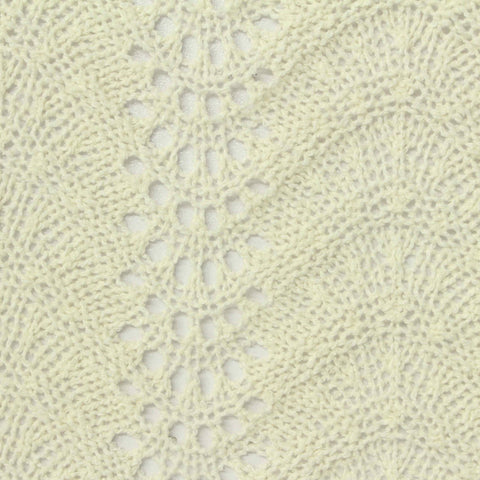 Cream Openwork Knit, Cotton-Poly