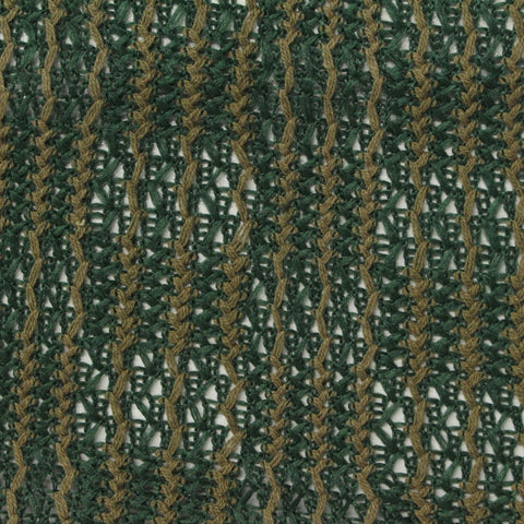 Dark Green Vertical-Stripe Warp Knit, Poly-Cotton