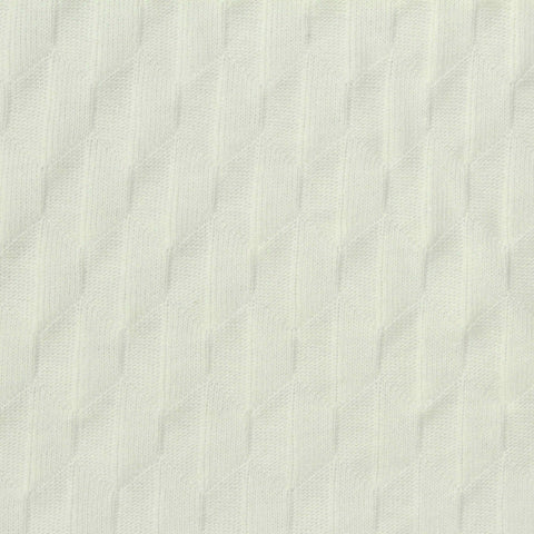 Cream Tone-on-Tone Rib Knit, Cotton